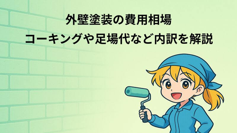 外壁塗装の費用相場｜コーキングや足場代など内訳を解説
