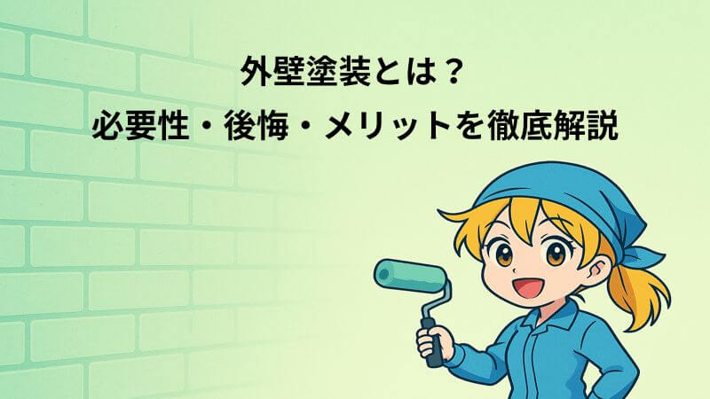 外壁塗装とは？必要性・後悔・メリットを徹底解説