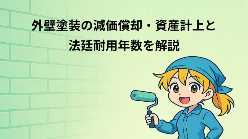 外壁塗装の減価償却・資産計上と法廷耐用年数を解説