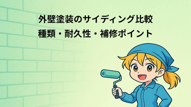 外壁塗装のサイディング比較｜種類・耐久性・補修ポイント
