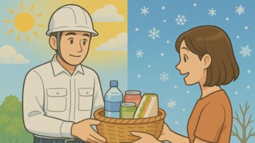 おすすめの差し入れ内容（季節別）