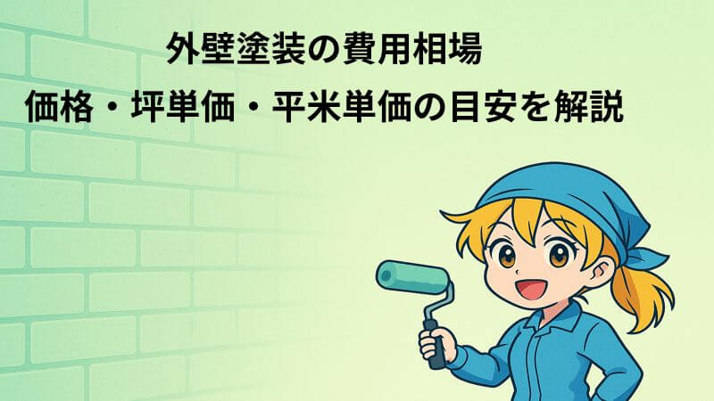 外壁塗装の費用相場｜価格・坪単価・平米単価の目安を解説