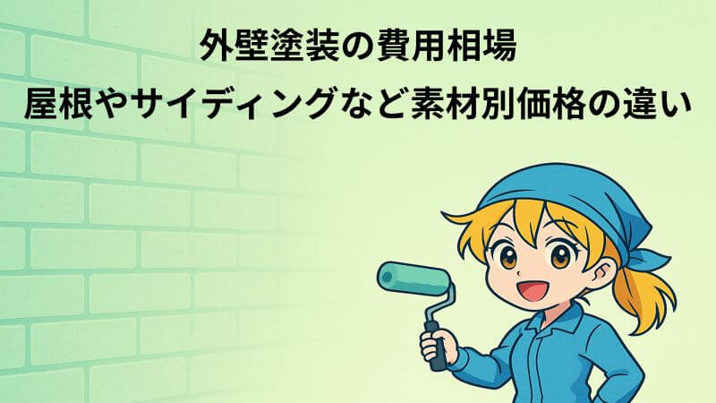 外壁塗装の費用相場｜屋根やサイディングなど素材別価格の違い