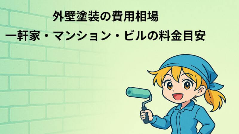 外壁塗装の費用相場｜一軒家・マンション・ビルの料金目安