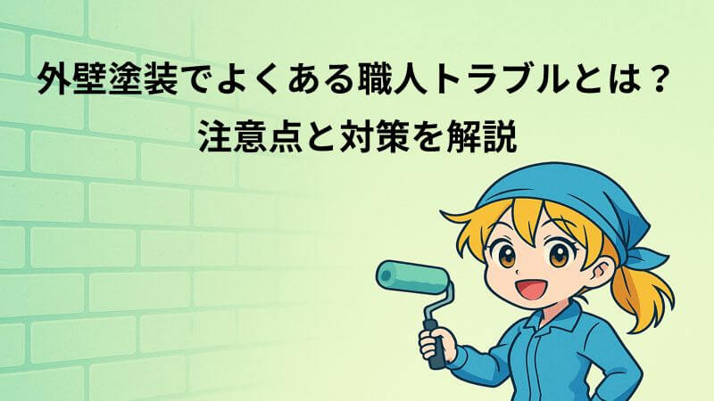 外壁塗装でよくある職人トラブルとは？注意点と対策を解説