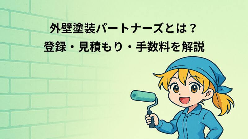 外壁塗装パートナーズとは？登録・見積もり・手数料を解説