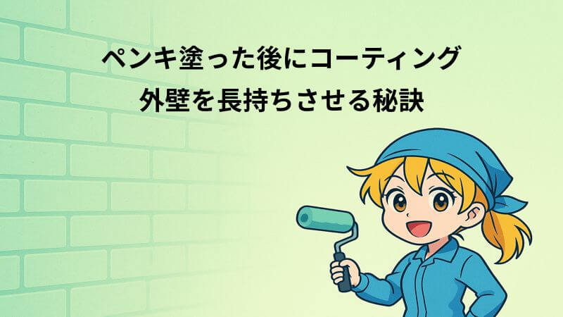 ペンキ塗った後にコーティング|外壁を長持ちさせる秘訣