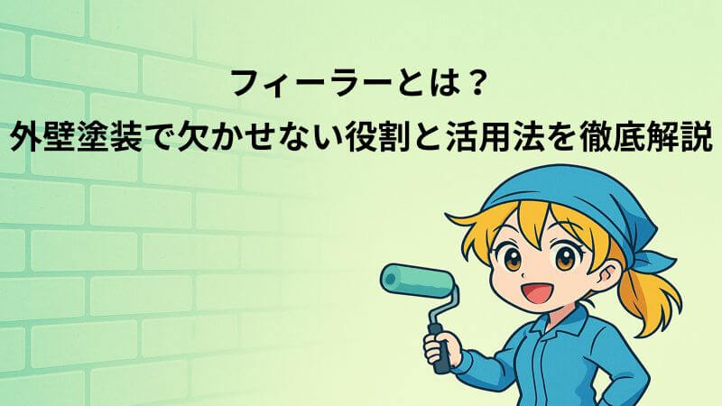 フィーラーとは?外壁塗装で欠かせない役割と活用法を徹底解説