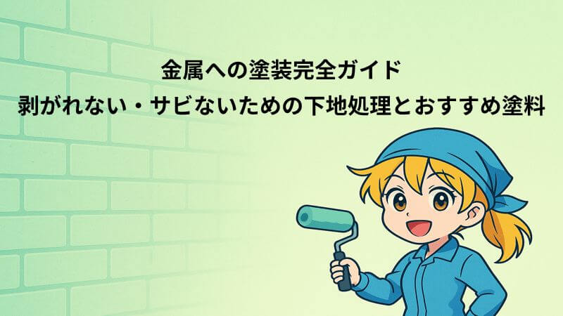 金属への塗装完全ガイド｜剥がれない・サビないための下地処理とおすすめ塗料