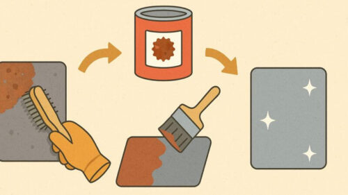 鉄に塗装するときは「下地処理とサビ止め」が最重要