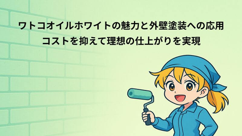 ワトコオイルホワイトの魅力と外壁塗装への応用|コストを抑えて理想の仕上がりを実現